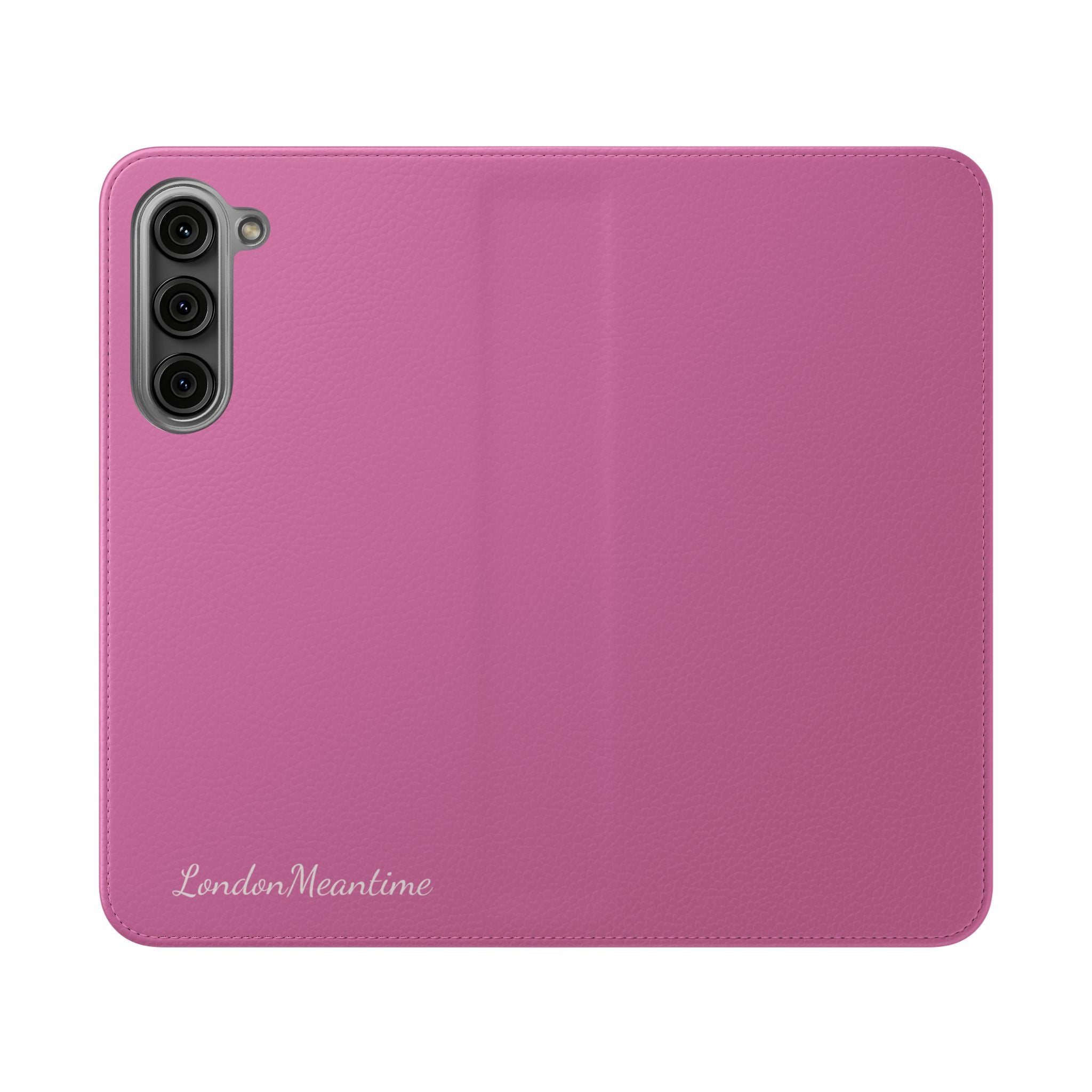 Pink Wallet Phone Flip Case — Cardholder Folio Cover