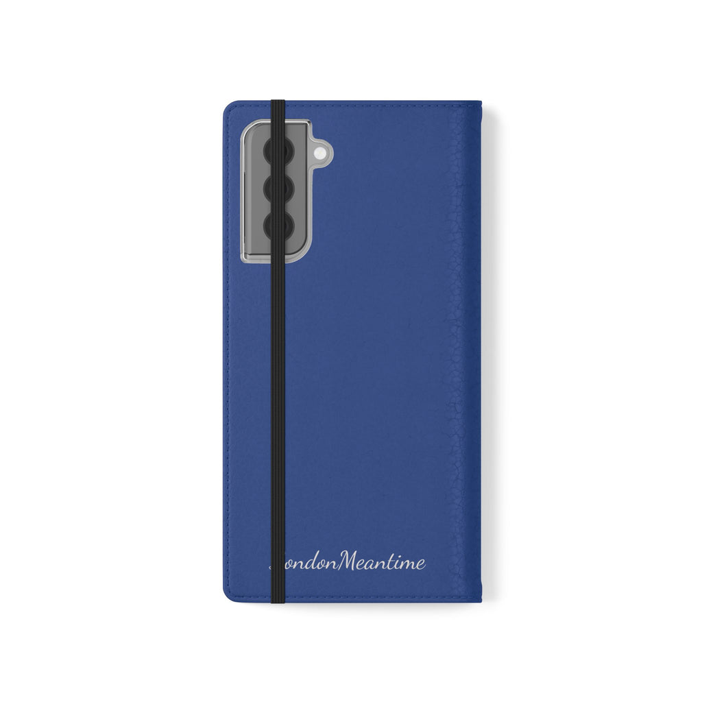 Royal blue Wallet Phone Flip Case — Cardholder Folio Cover