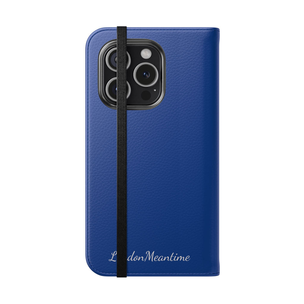 Royal blue Wallet Phone Flip Case — Cardholder Folio Cover