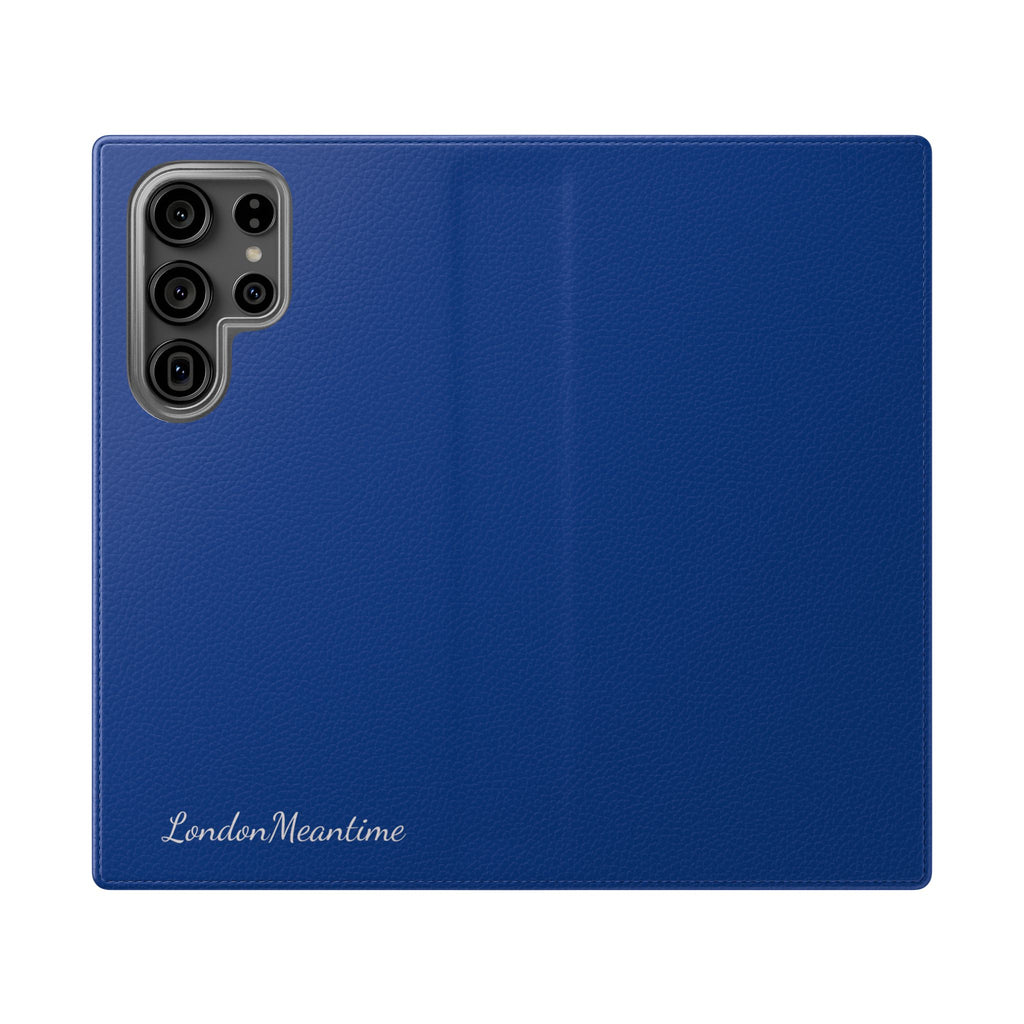 Royal blue Wallet Phone Flip Case — Cardholder Folio Cover