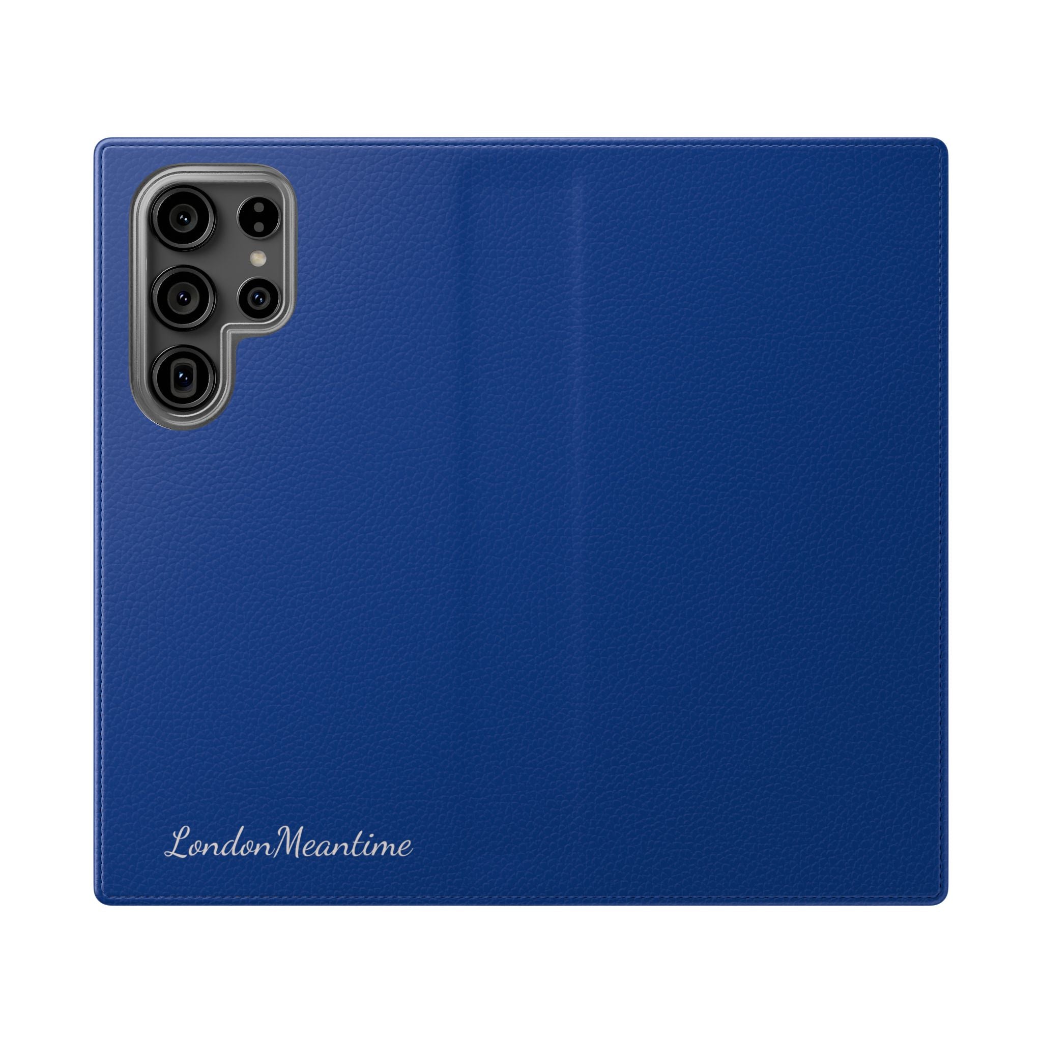 Royal blue Wallet Phone Flip Case — Cardholder Folio Cover