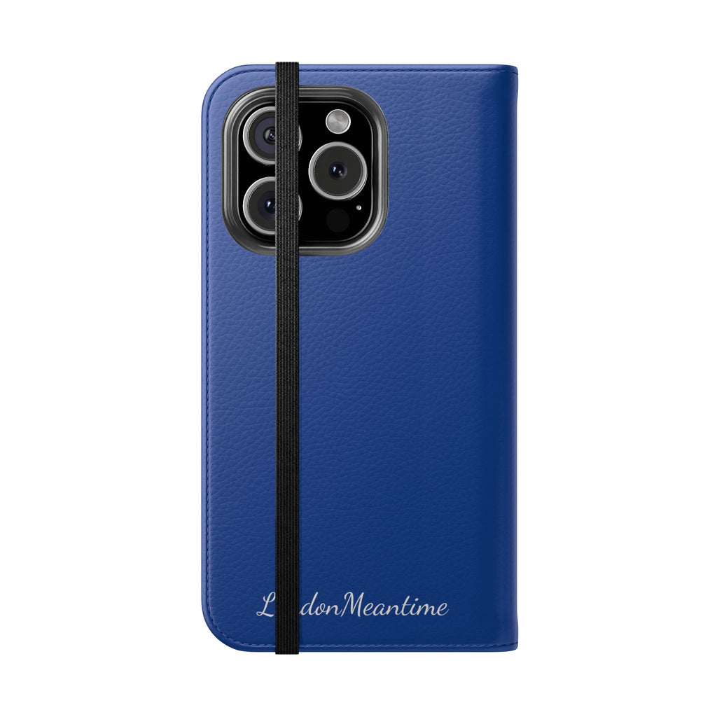 Royal blue Wallet Phone Flip Case — Cardholder Folio Cover