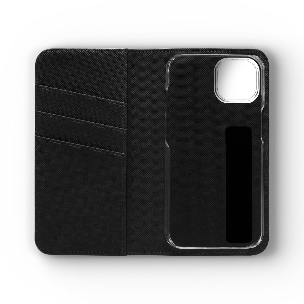 Orange Wallet Phone Flip Case — Cardholder Folio Cover