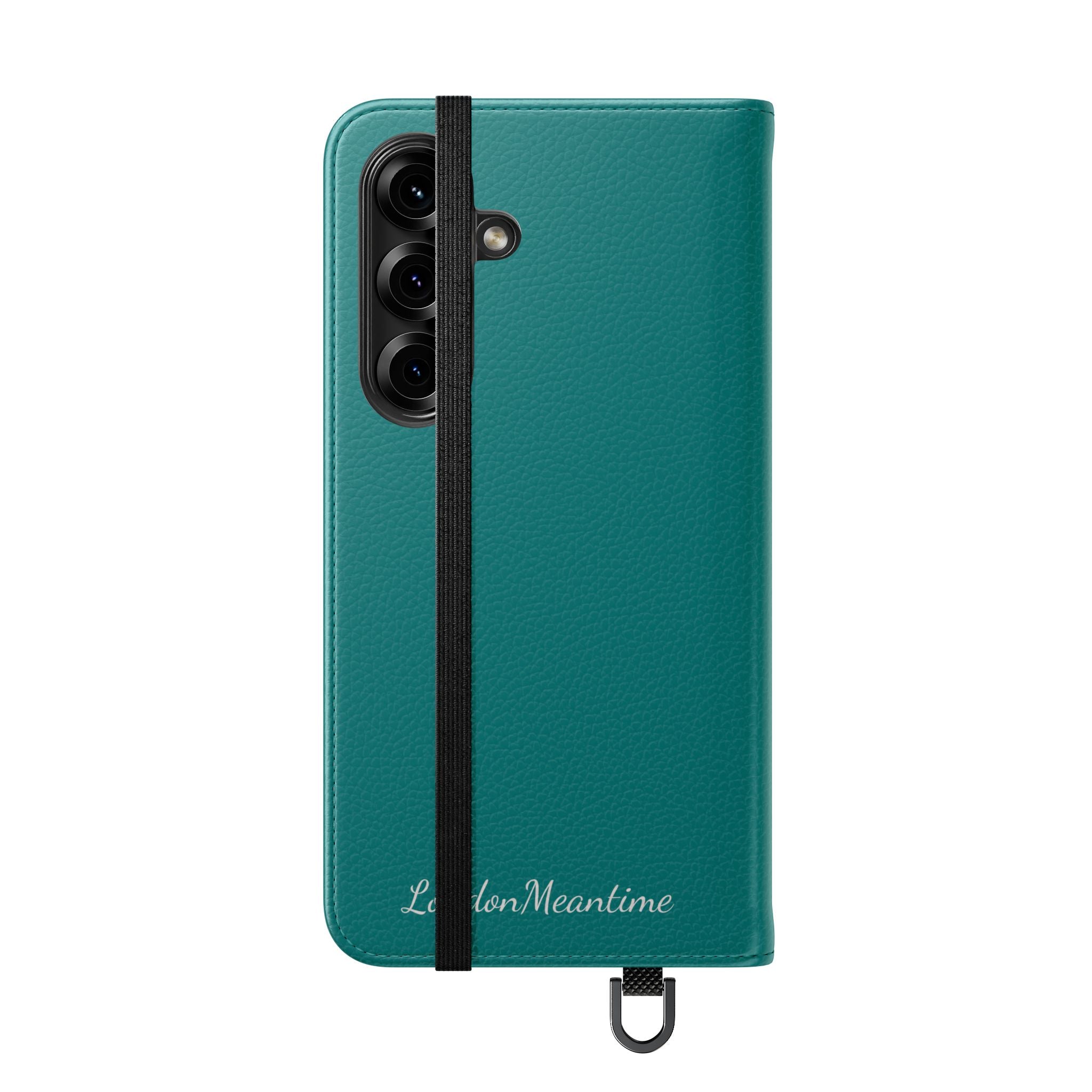 Teal Wallet Phone Flip Case — Cardholder Folio Cover