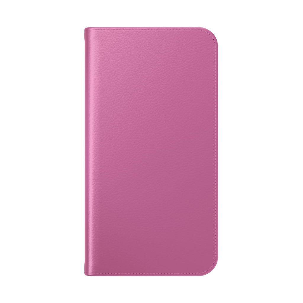 Pink Wallet Phone Flip Case — Cardholder Folio Cover