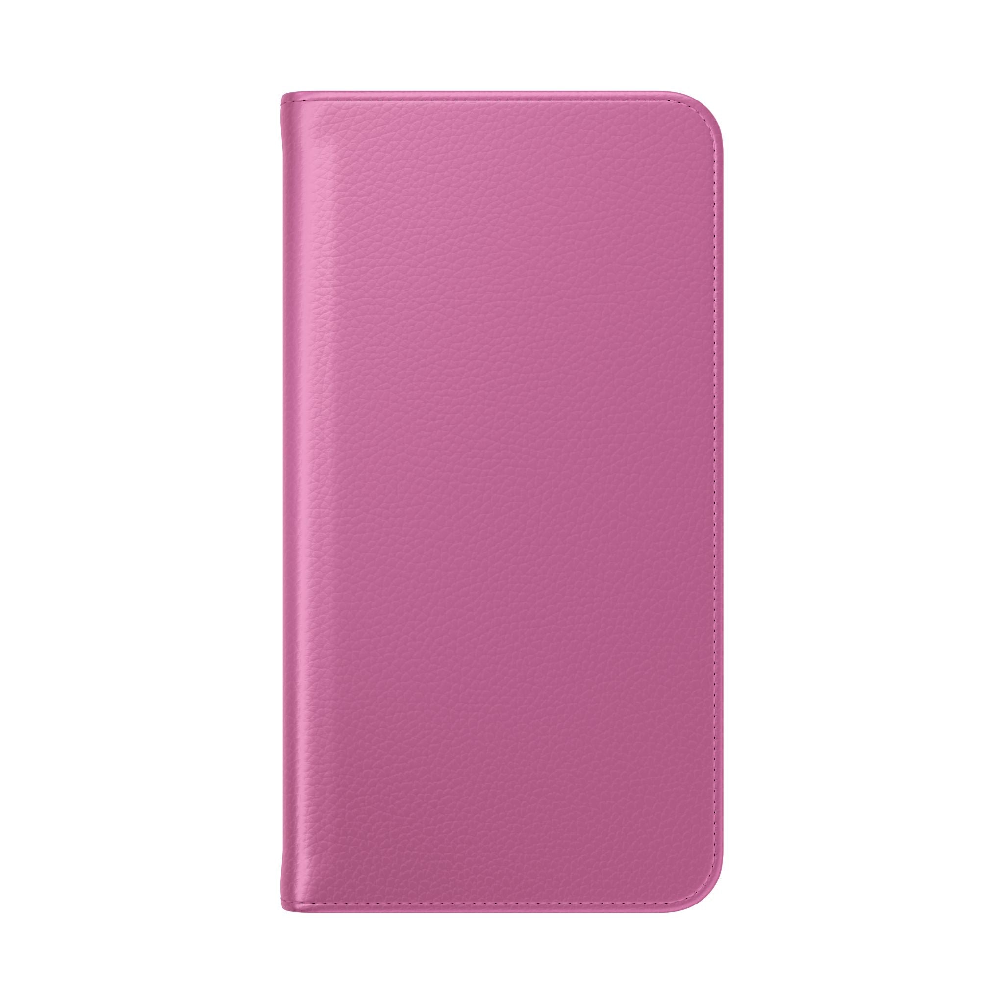 Pink Wallet Phone Flip Case — Cardholder Folio Cover