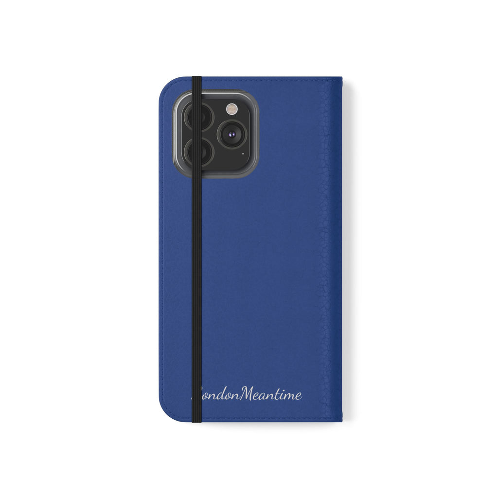 Royal blue Wallet Phone Flip Case — Cardholder Folio Cover