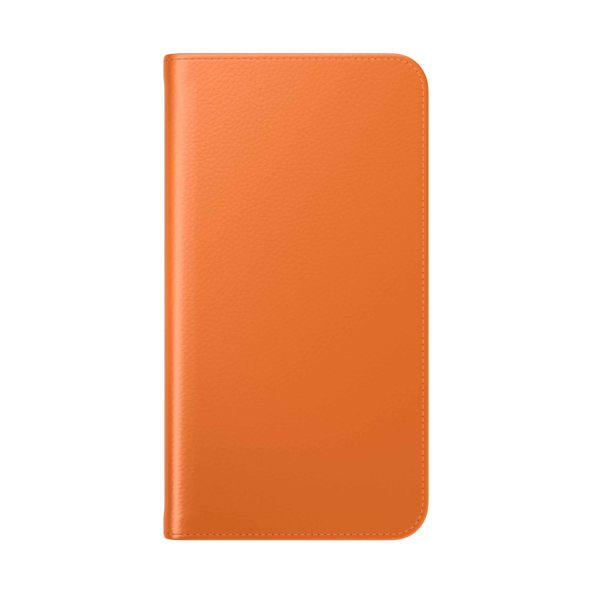 Orange Wallet Phone Flip Case — Cardholder Folio Cover