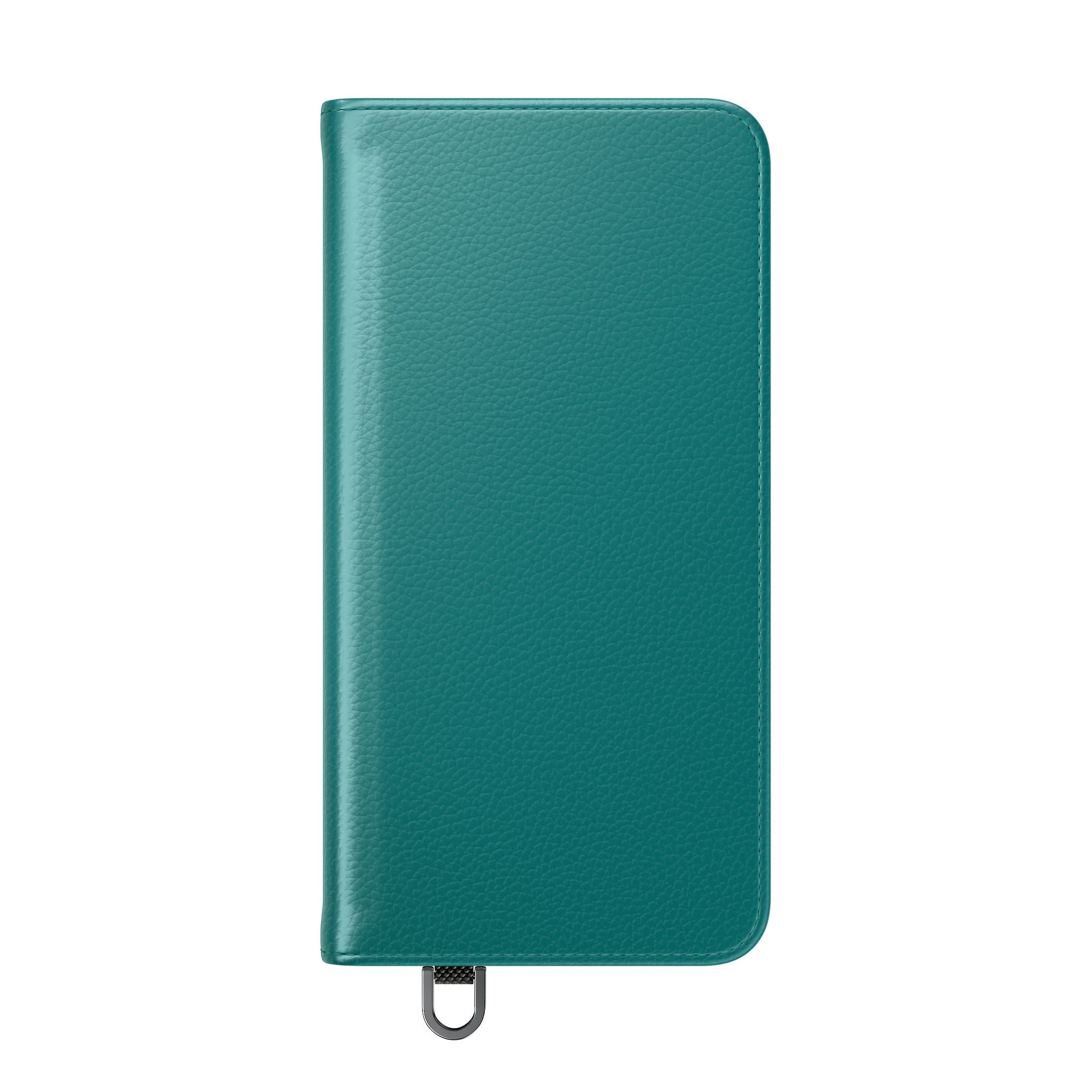 Teal Wallet Phone Flip Case — Cardholder Folio Cover