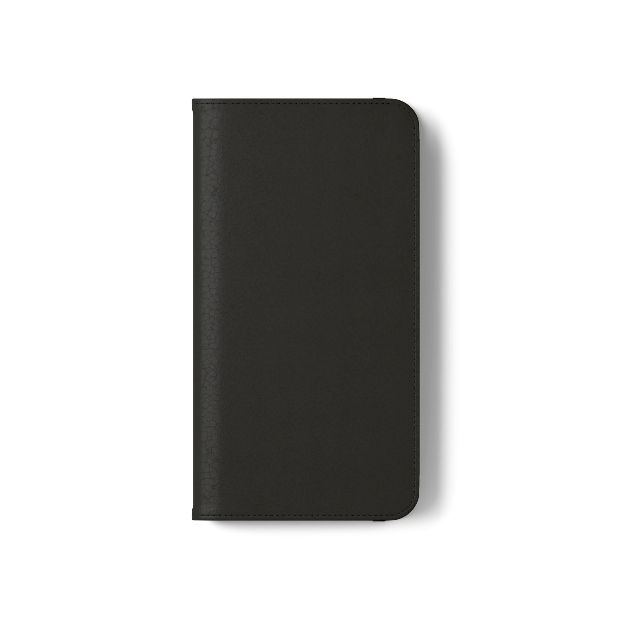 Black Wallet Phone Flip Case — Cardholder Folio Cover