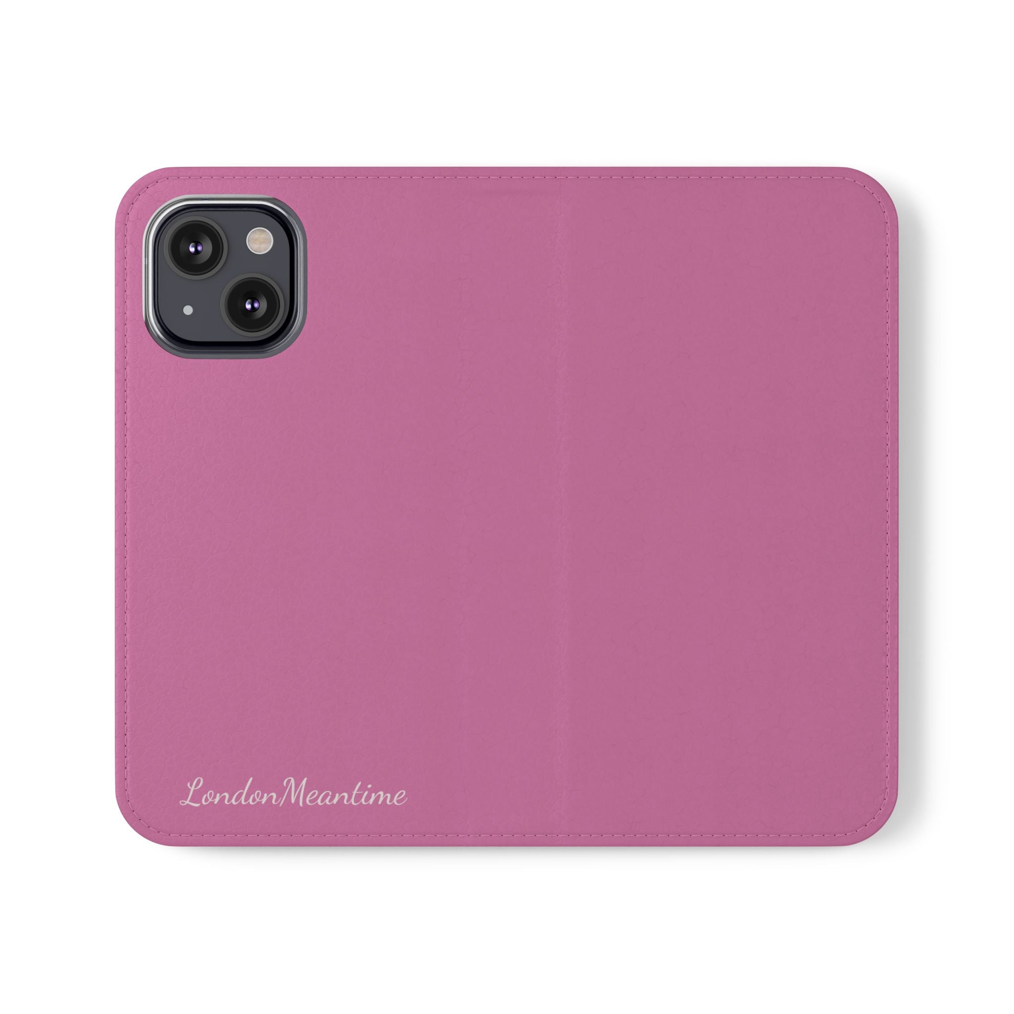 Pink Wallet Phone Flip Case — Cardholder Folio Cover