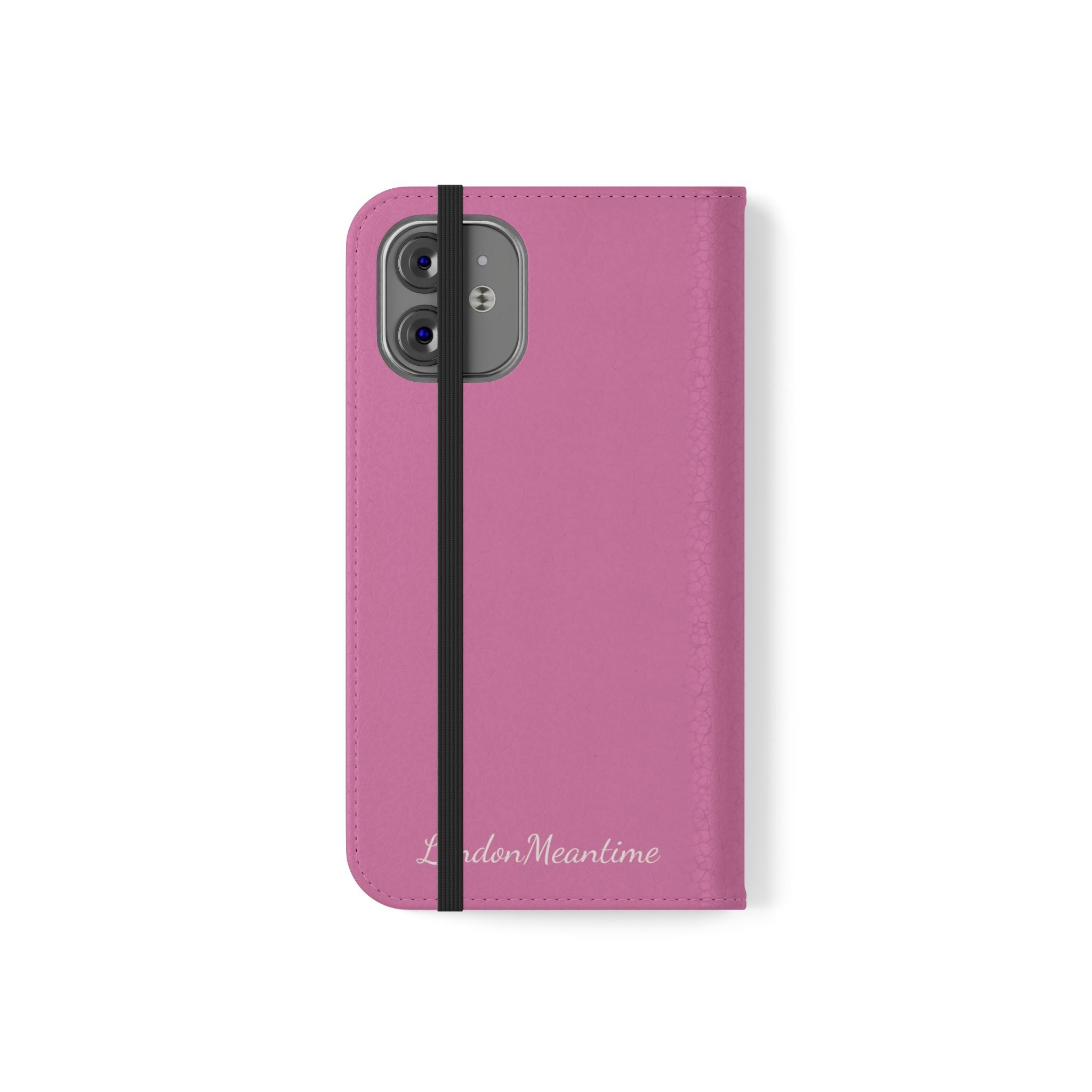 Pink Wallet Phone Flip Case — Cardholder Folio Cover