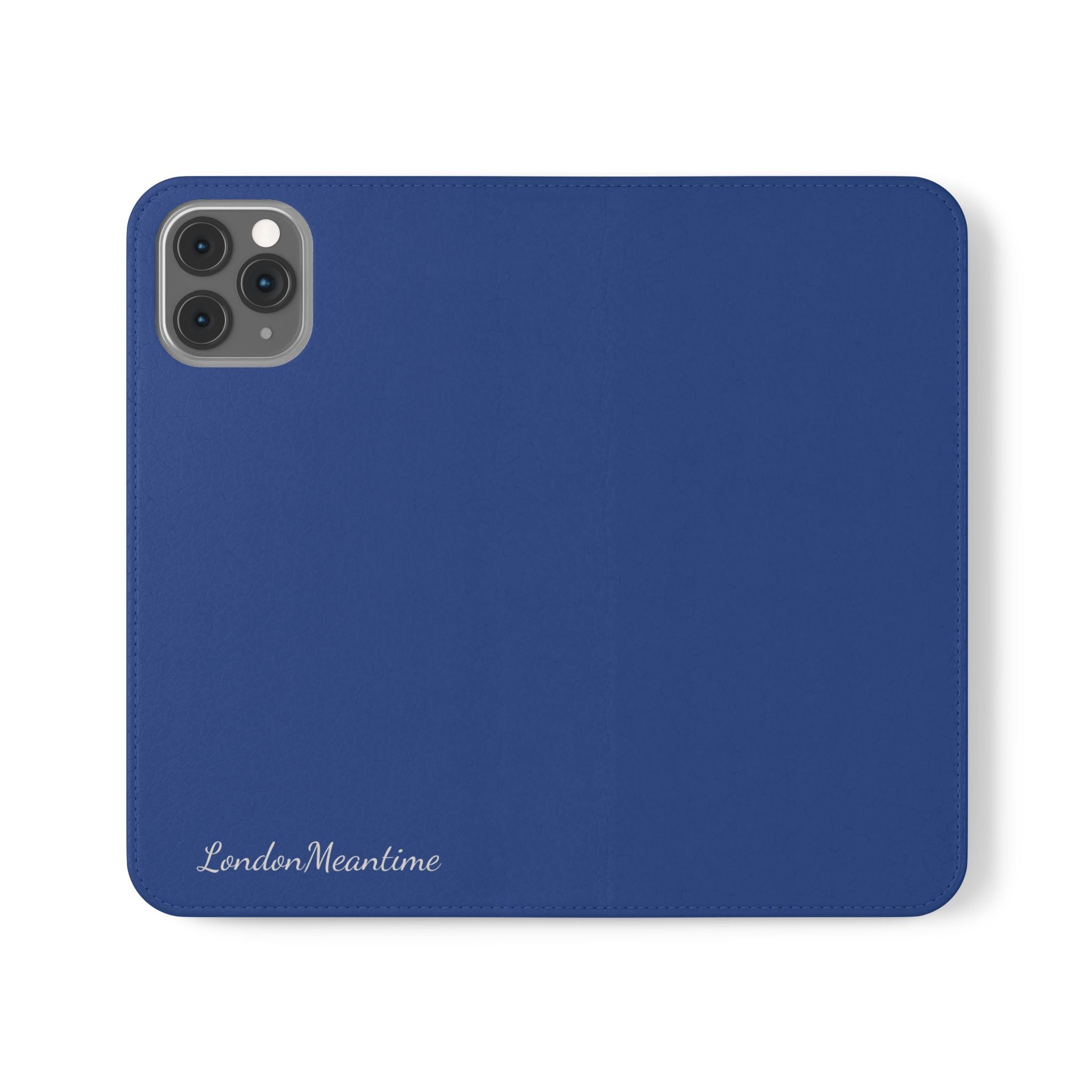 Royal blue Wallet Phone Flip Case — Cardholder Folio Cover