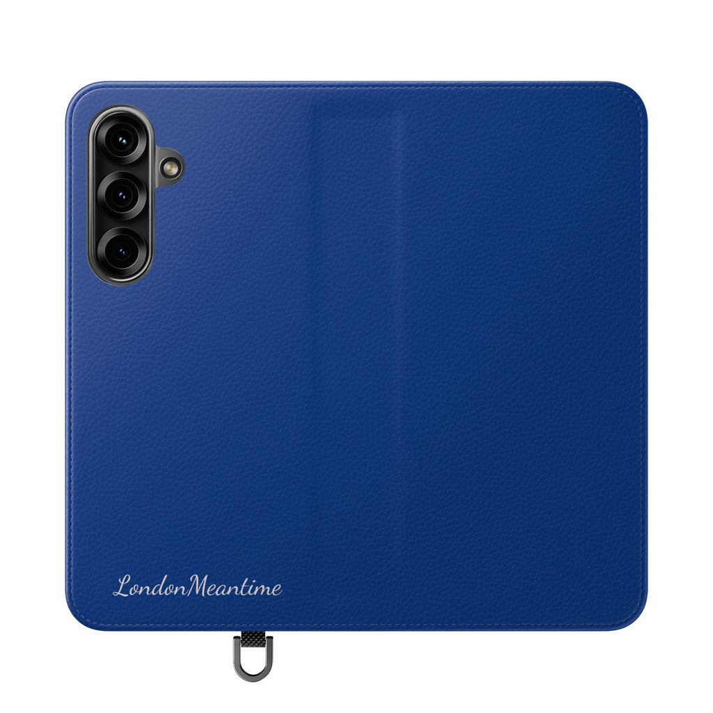 Royal blue Wallet Phone Flip Case — Cardholder Folio Cover