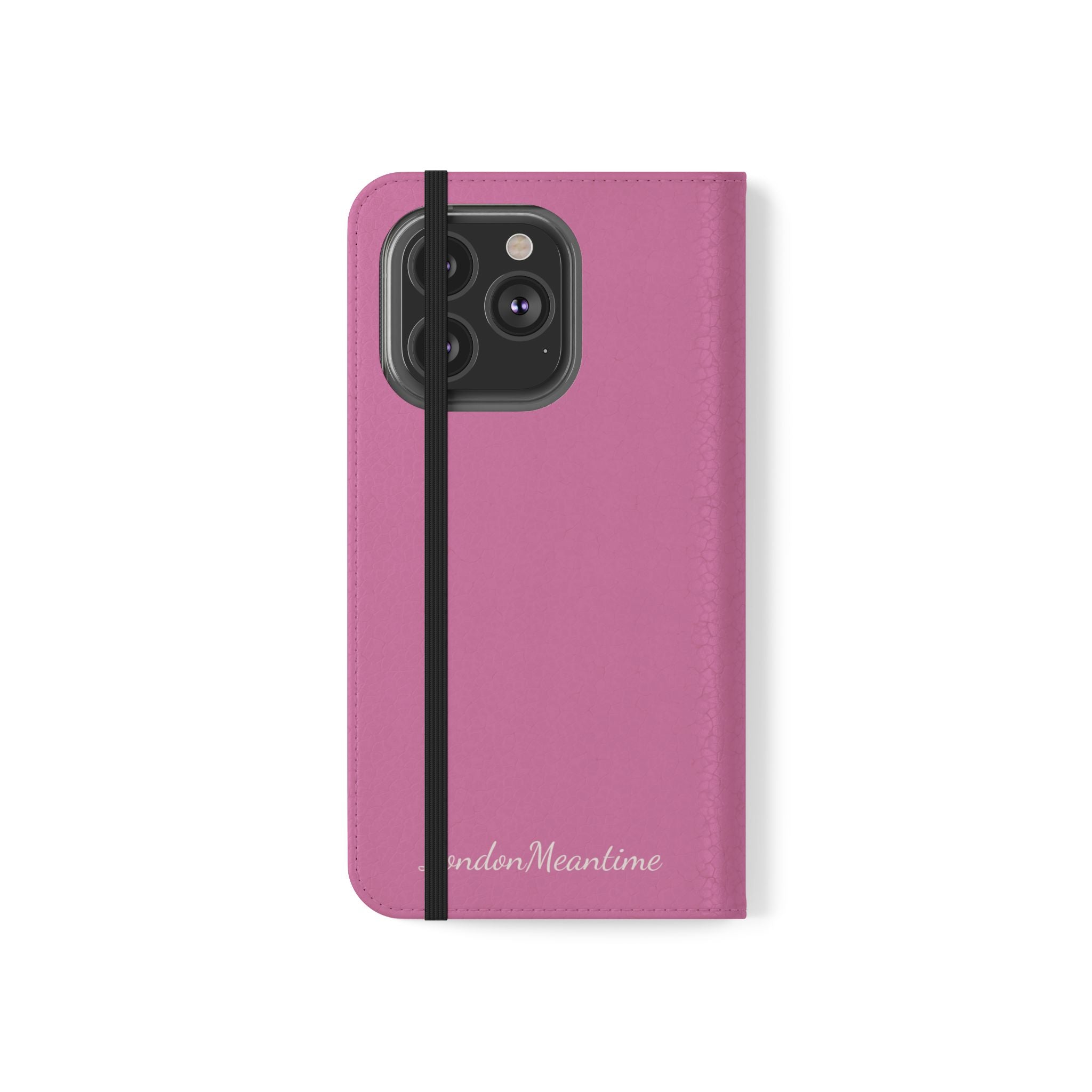 Pink Wallet Phone Flip Case — Cardholder Folio Cover