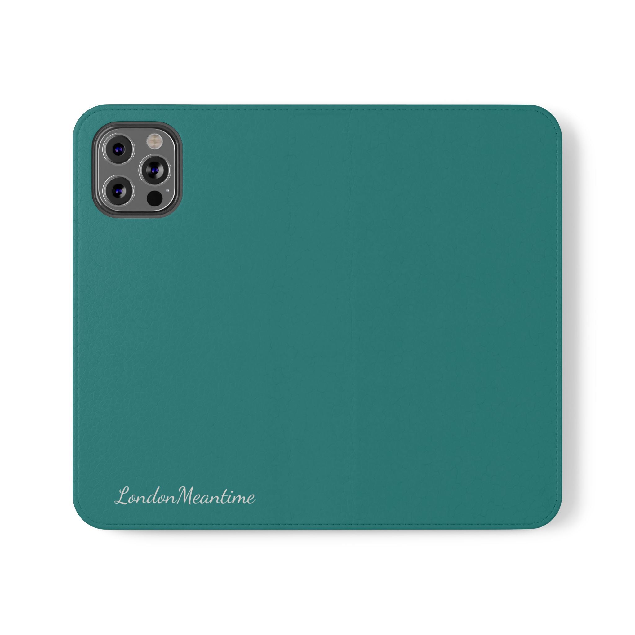 Teal Wallet Phone Flip Case — Cardholder Folio Cover