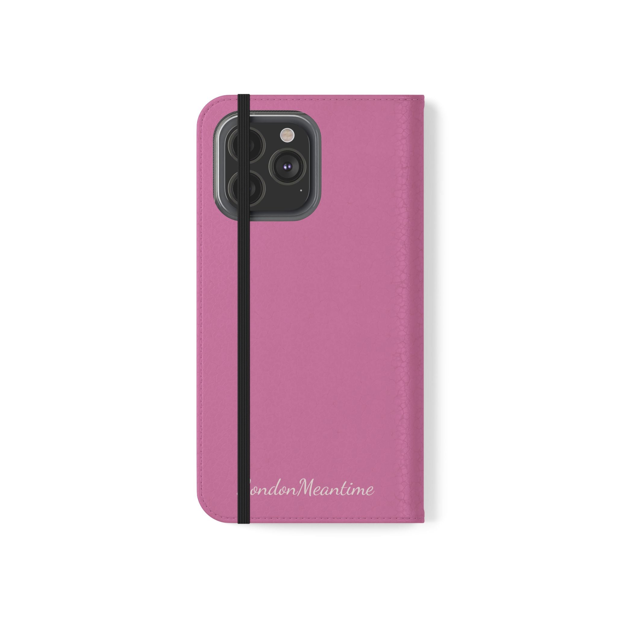 Pink Wallet Phone Flip Case — Cardholder Folio Cover