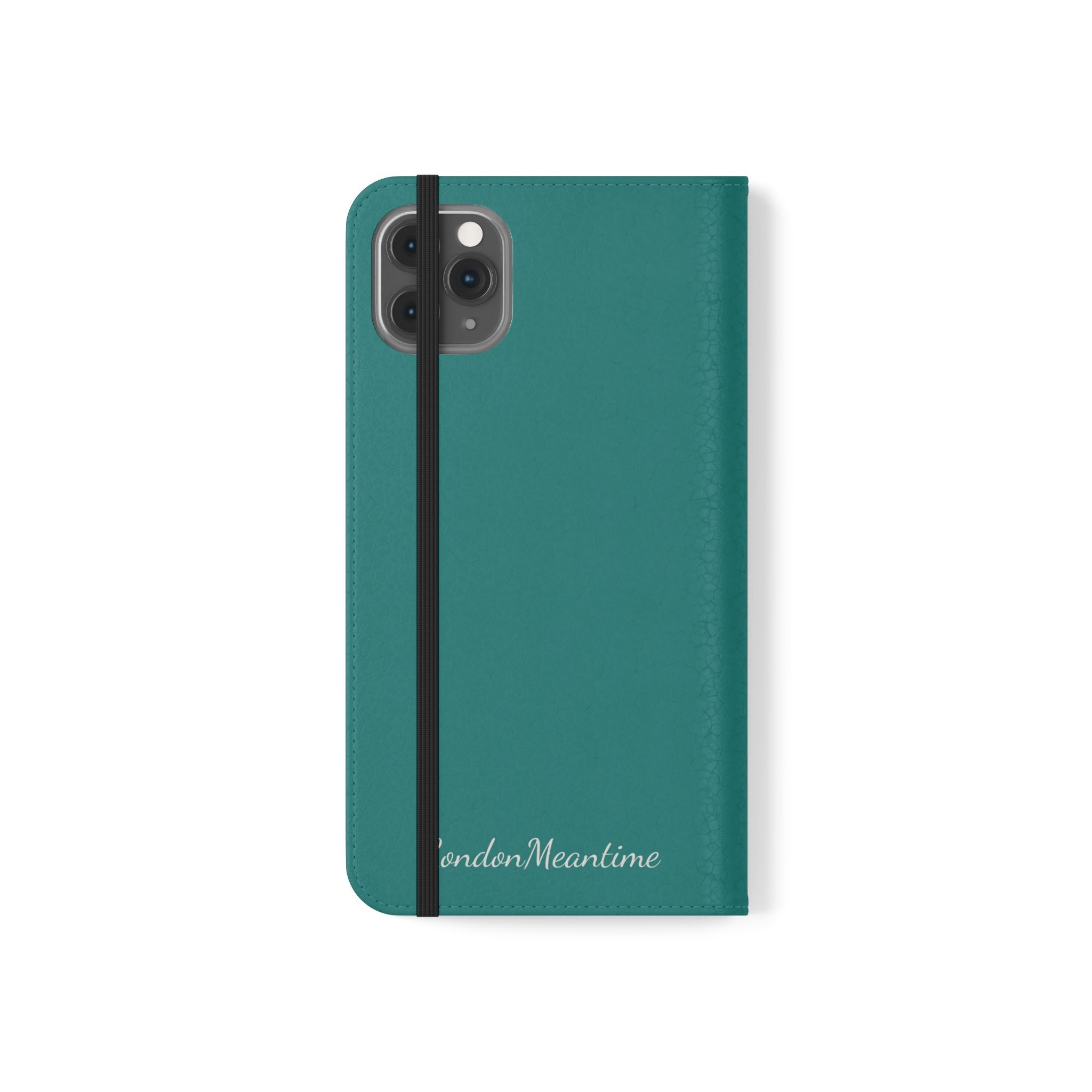 Teal Wallet Phone Flip Case — Cardholder Folio Cover