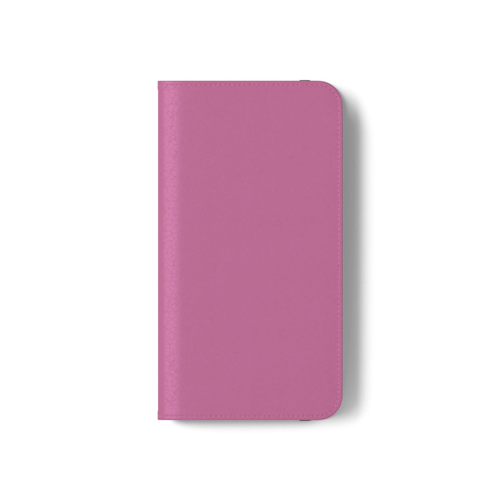 Pink Wallet Phone Flip Case — Cardholder Folio Cover