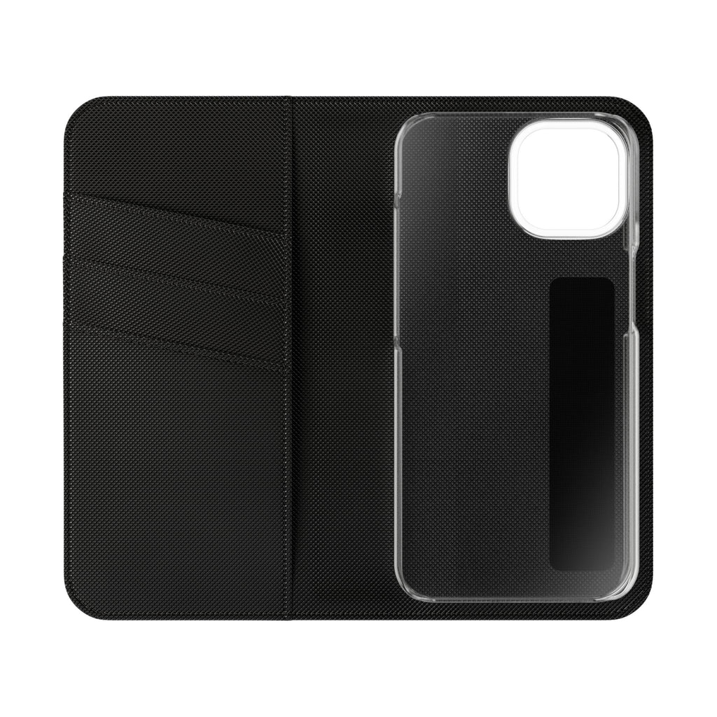 Orange Wallet Phone Flip Case — Cardholder Folio Cover