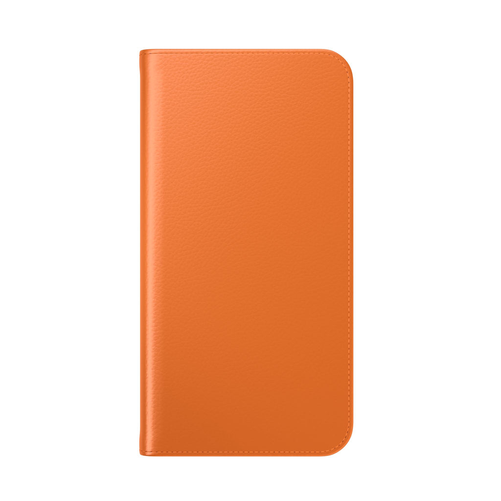 Orange Wallet Phone Flip Case — Cardholder Folio Cover