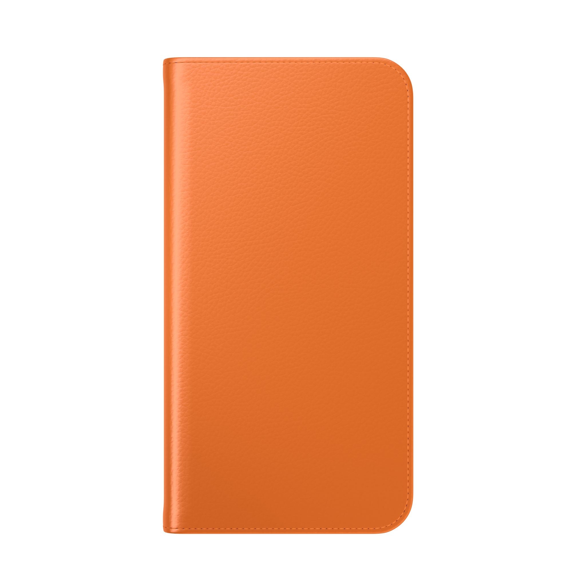 Orange Wallet Phone Flip Case — Cardholder Folio Cover