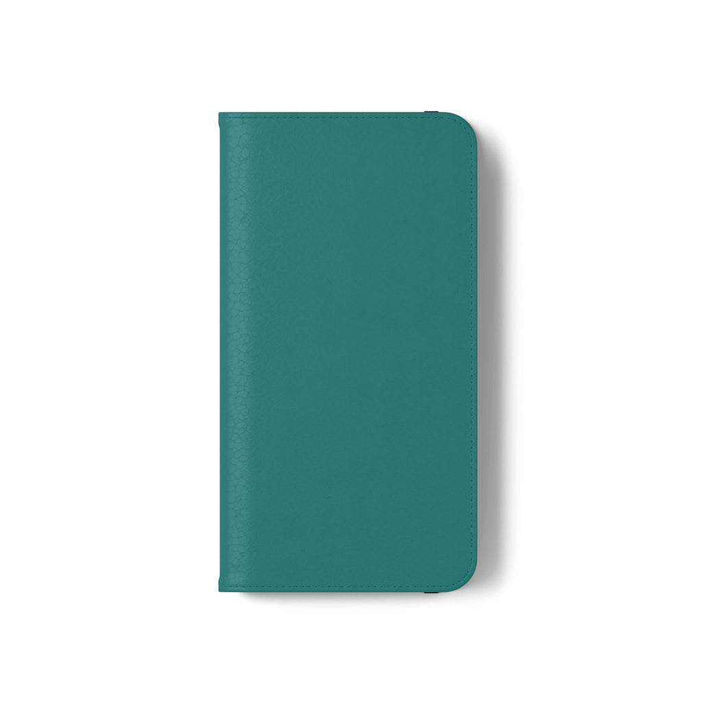Teal Wallet Phone Flip Case — Cardholder Folio Cover