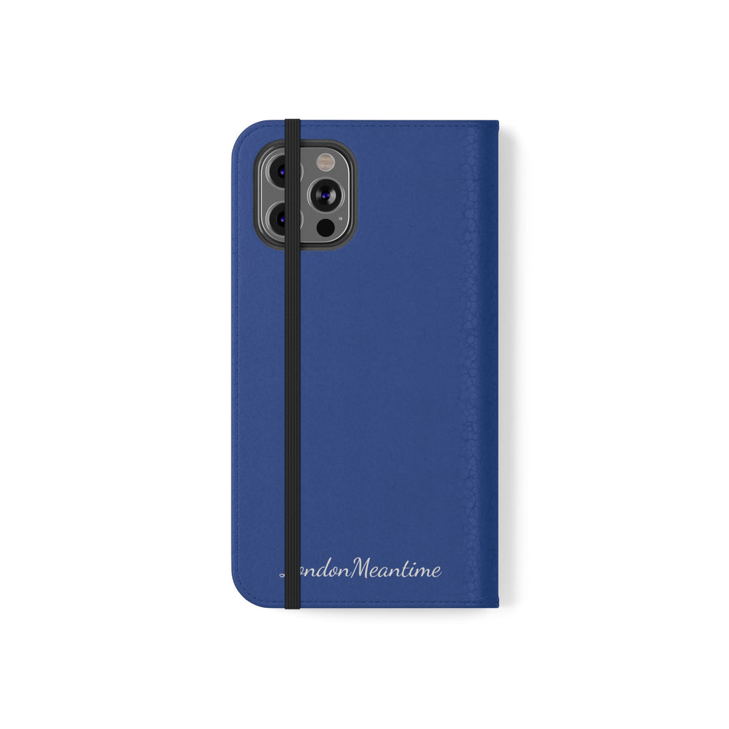 Royal blue Wallet Phone Flip Case — Cardholder Folio Cover