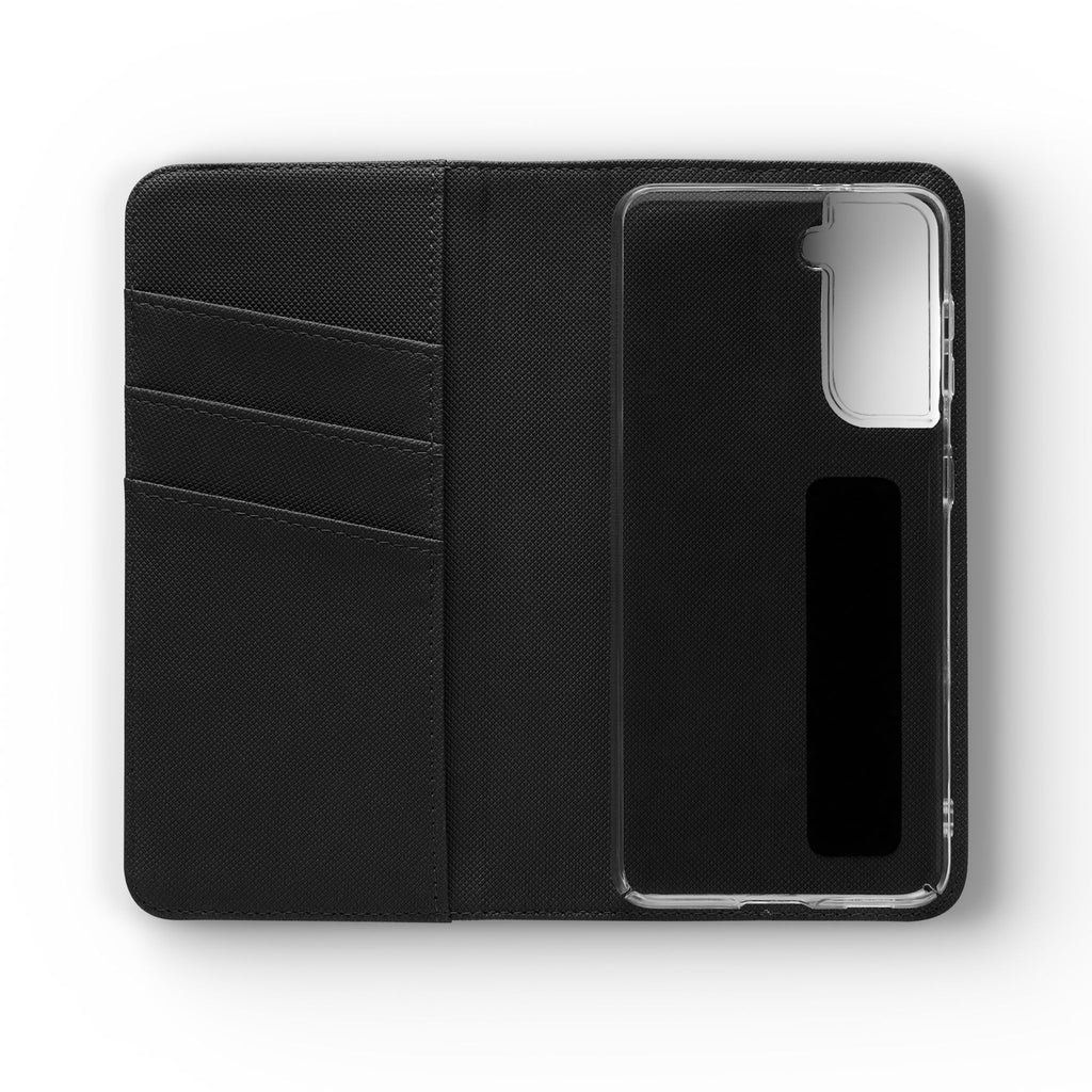 Orange Wallet Phone Flip Case — Cardholder Folio Cover