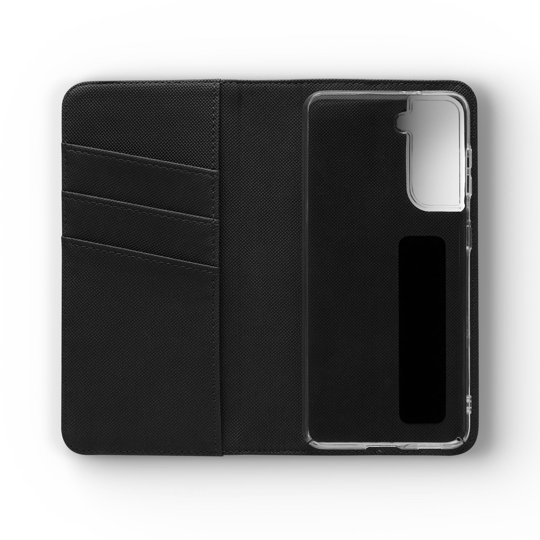 Orange Wallet Phone Flip Case — Cardholder Folio Cover