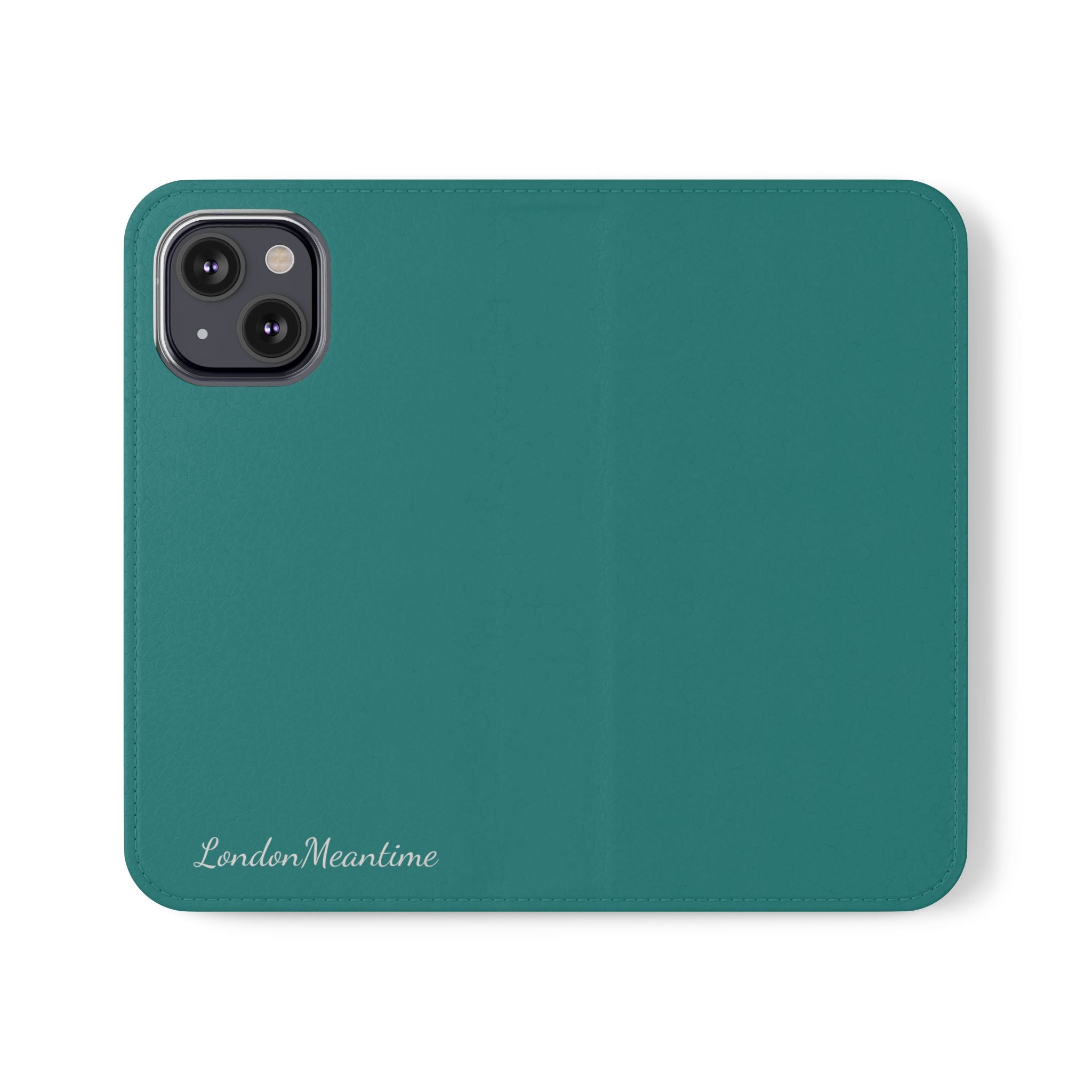Teal Wallet Phone Flip Case — Cardholder Folio Cover