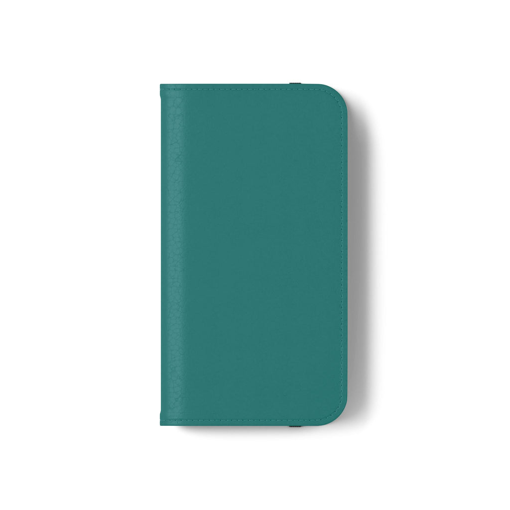 Teal Wallet Phone Flip Case — Cardholder Folio Cover