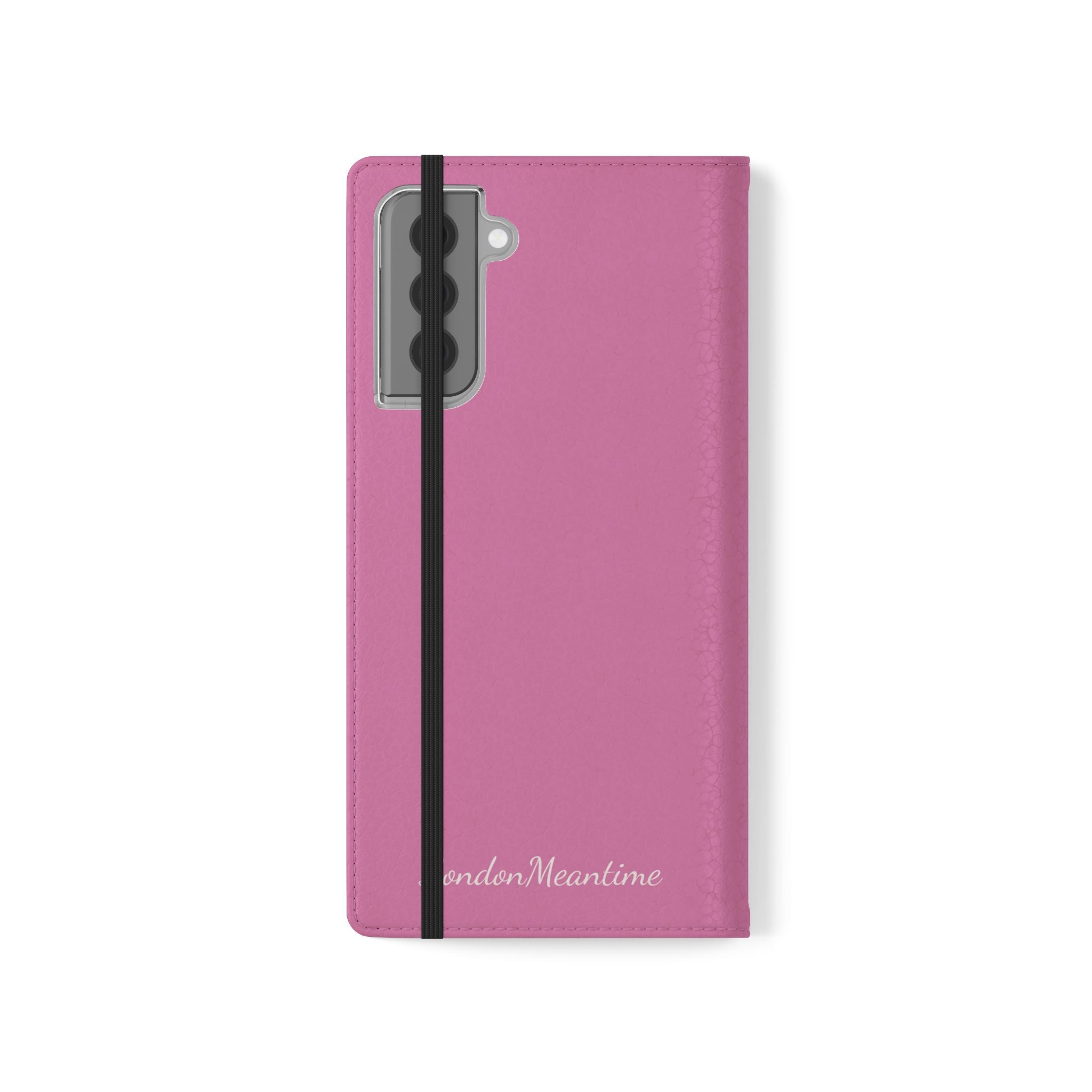 Pink Wallet Phone Flip Case — Cardholder Folio Cover