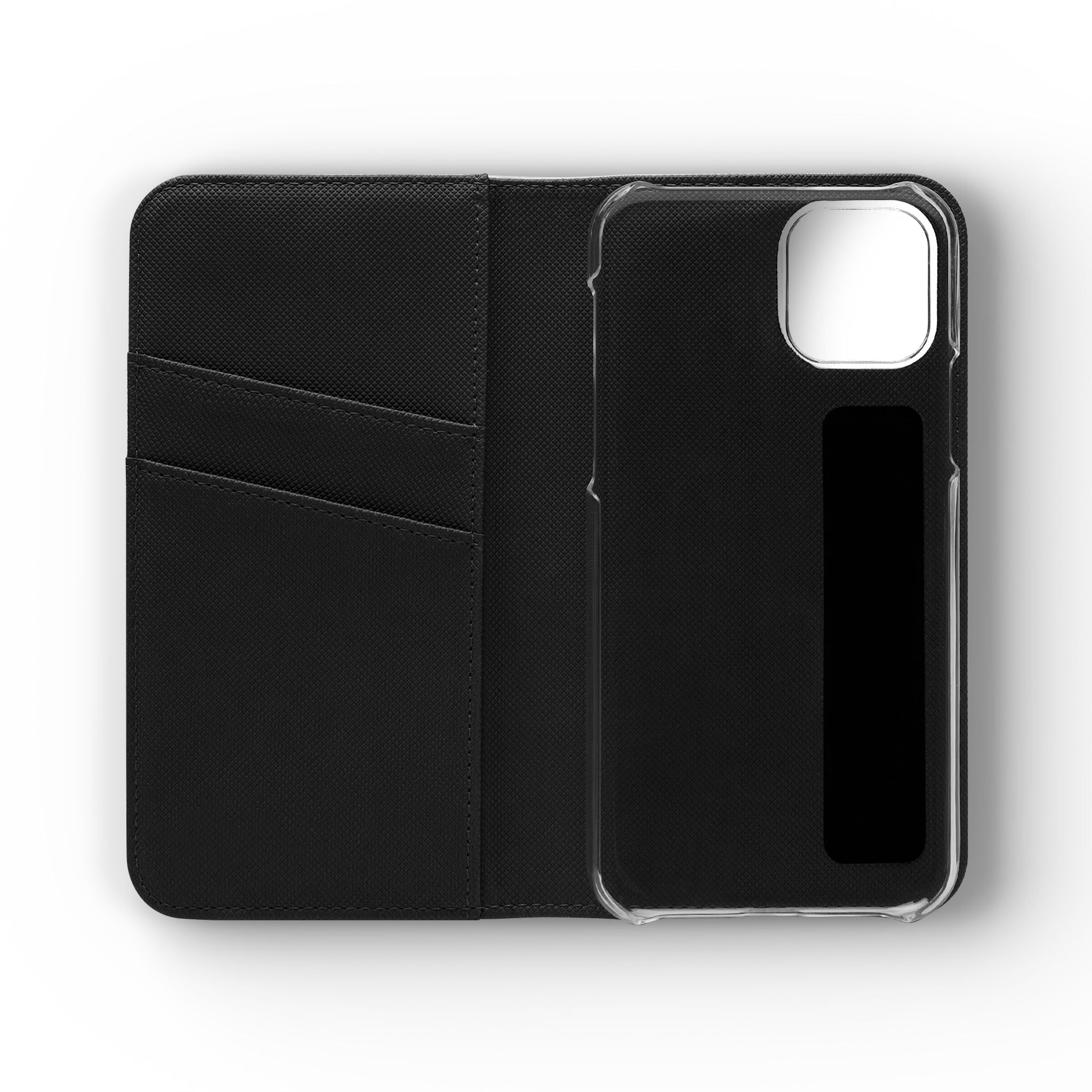 Orange Wallet Phone Flip Case — Cardholder Folio Cover