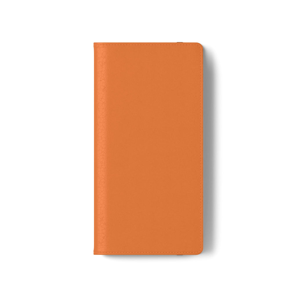Orange Wallet Phone Flip Case — Cardholder Folio Cover