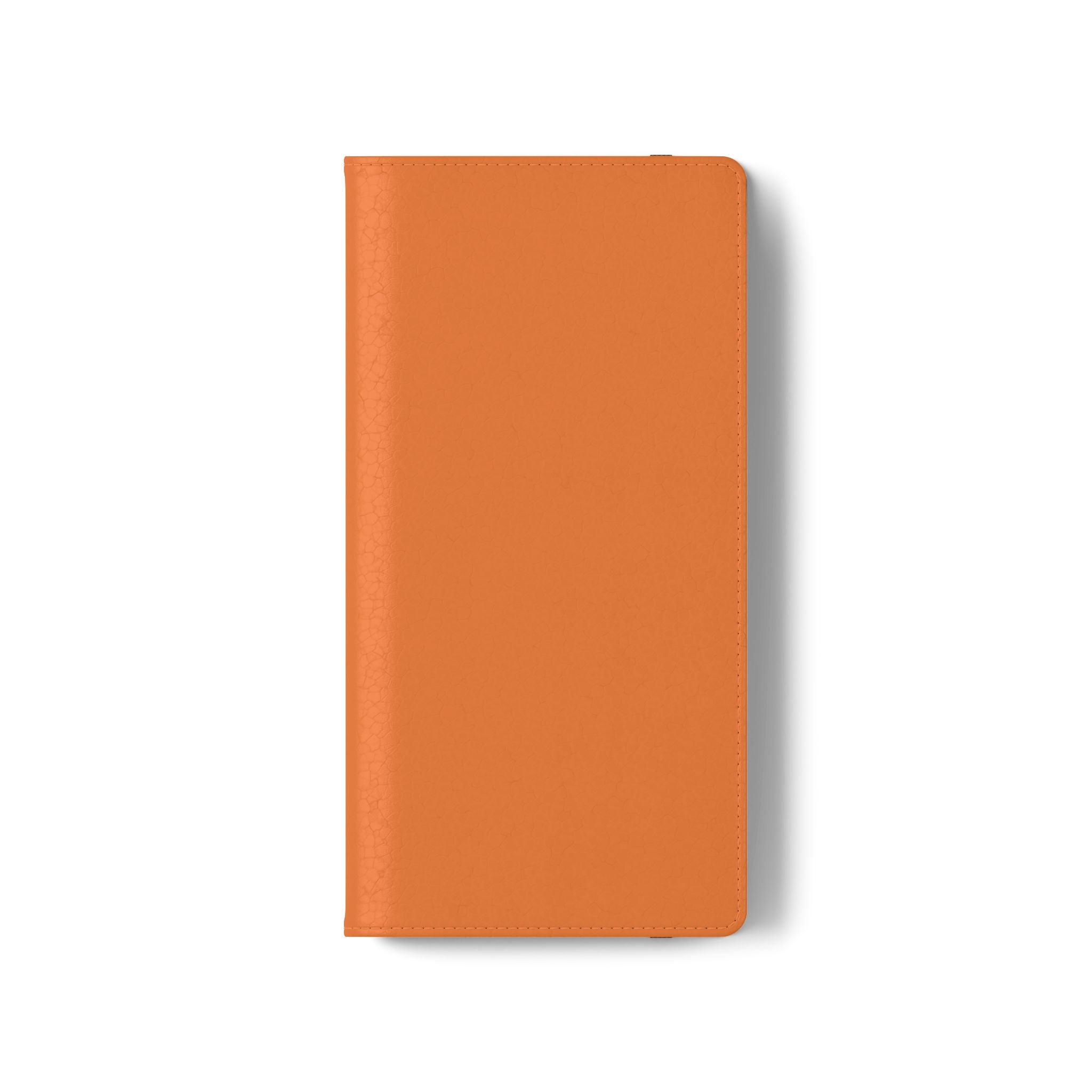 Orange Wallet Phone Flip Case — Cardholder Folio Cover