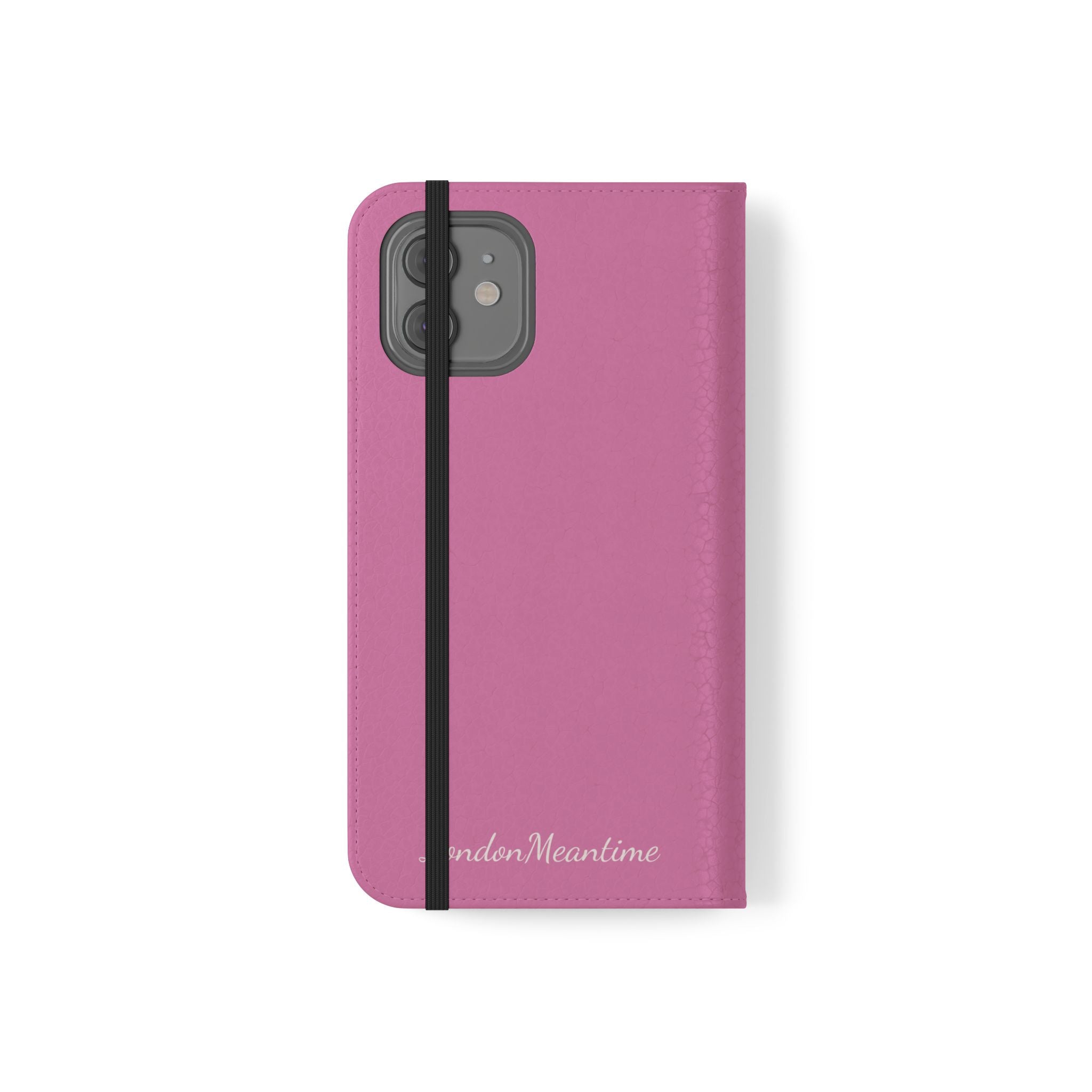 Pink Wallet Phone Flip Case — Cardholder Folio Cover