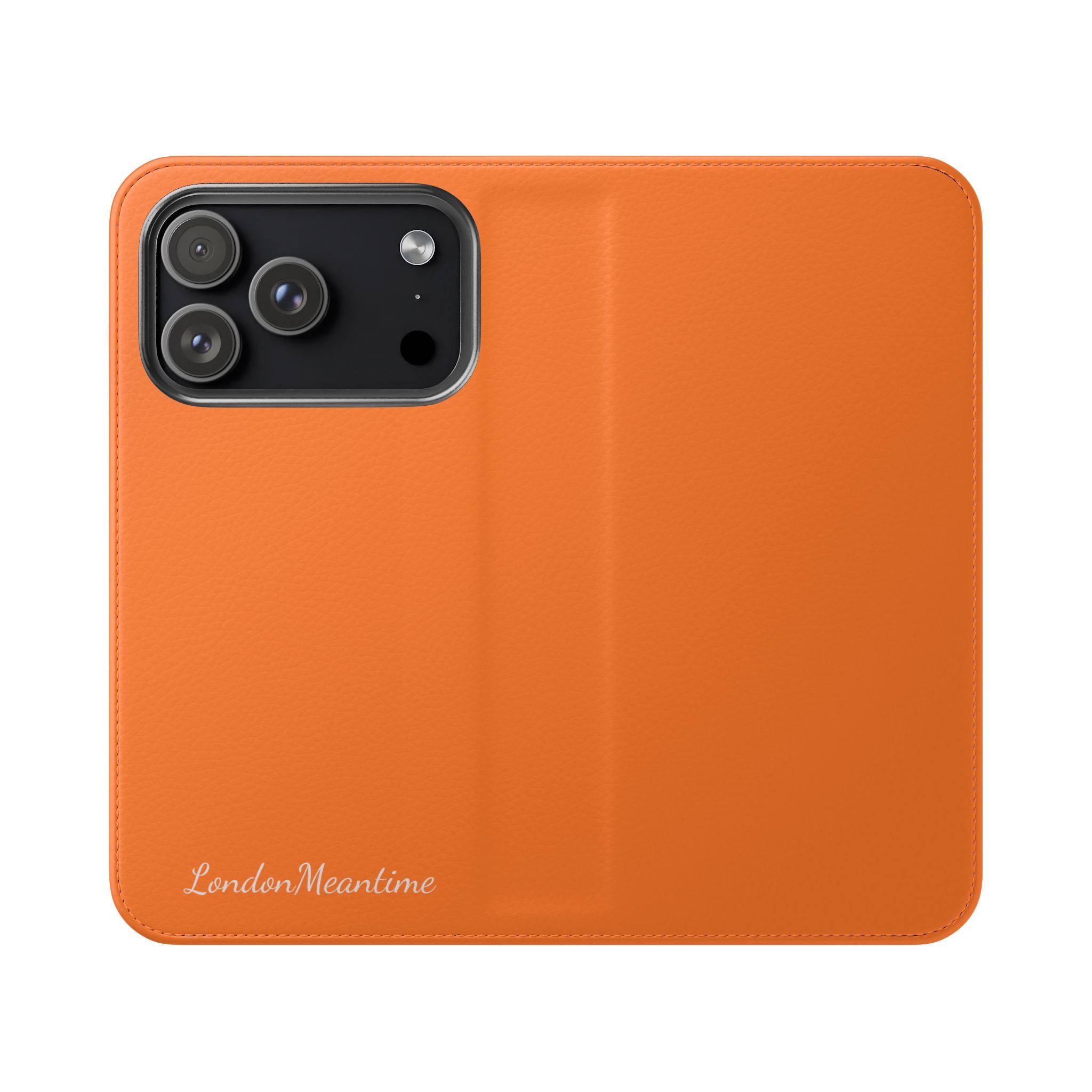Orange Wallet Phone Flip Case — Cardholder Folio Cover