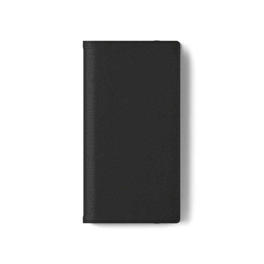Black Wallet Phone Flip Case — Cardholder Folio Cover