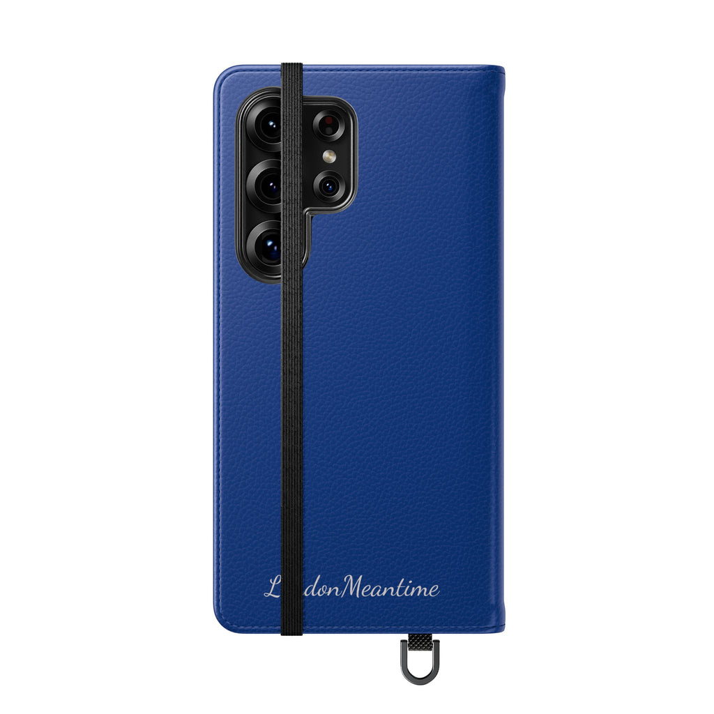 Royal blue Wallet Phone Flip Case — Cardholder Folio Cover