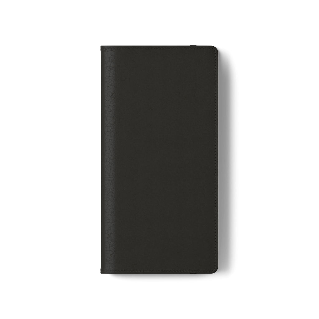 Black Wallet Phone Flip Case — Cardholder Folio Cover