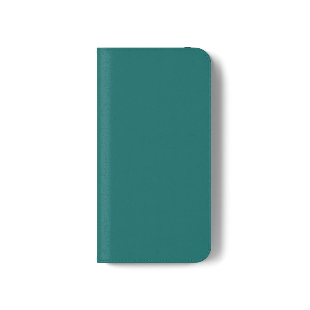 Teal Wallet Phone Flip Case — Cardholder Folio Cover
