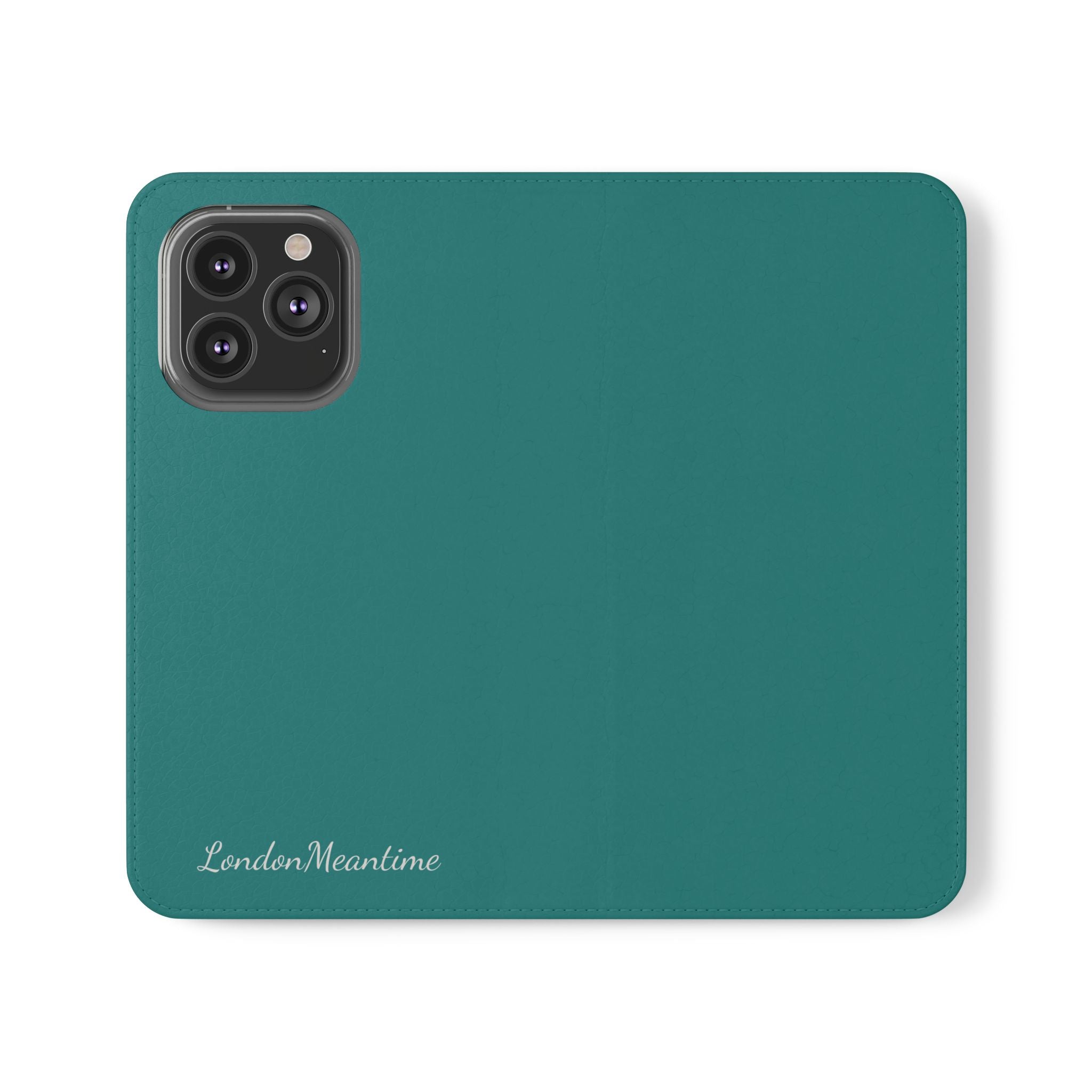 Teal Wallet Phone Flip Case — Cardholder Folio Cover