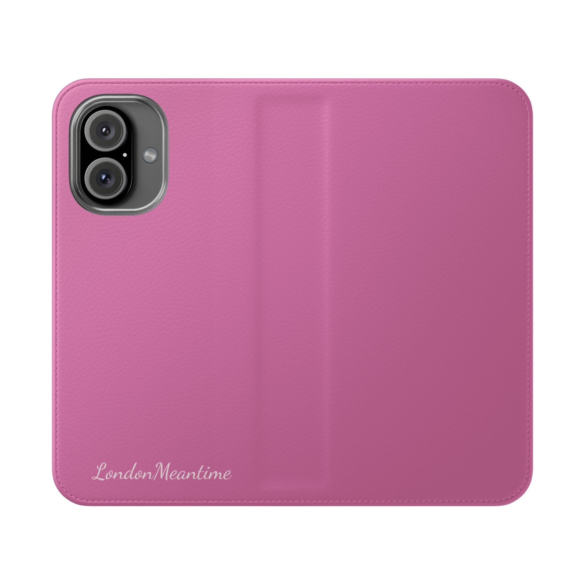 Pink Wallet Phone Flip Case — Cardholder Folio Cover