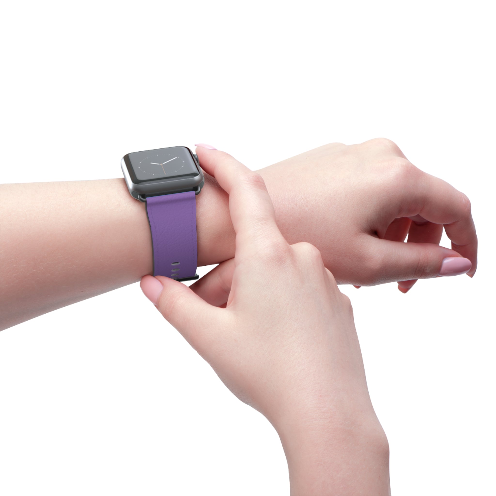 Purple Silicone Watch Band — Slim Comfortable Replacement Strap for Smartwatch
