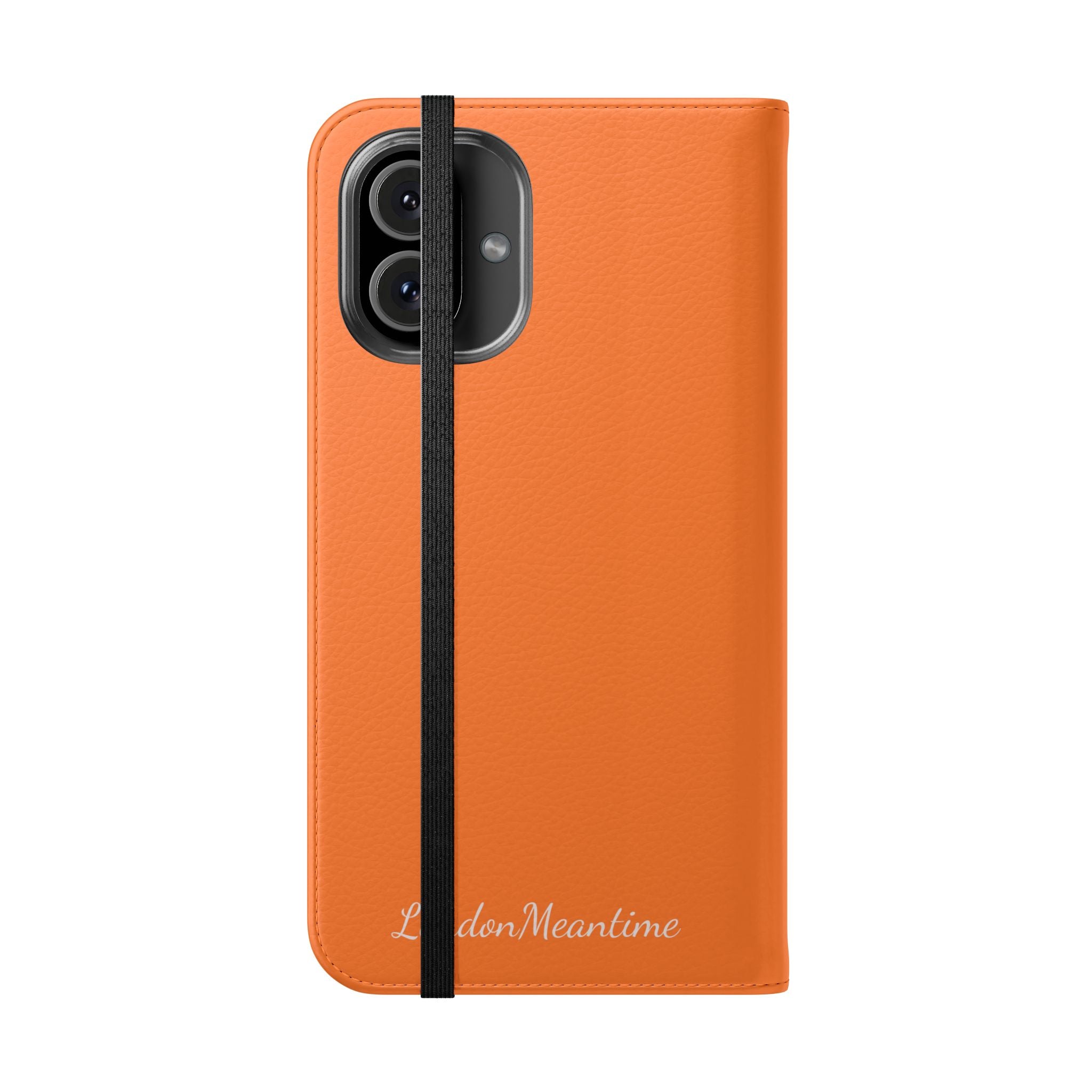 Orange Wallet Phone Flip Case — Cardholder Folio Cover