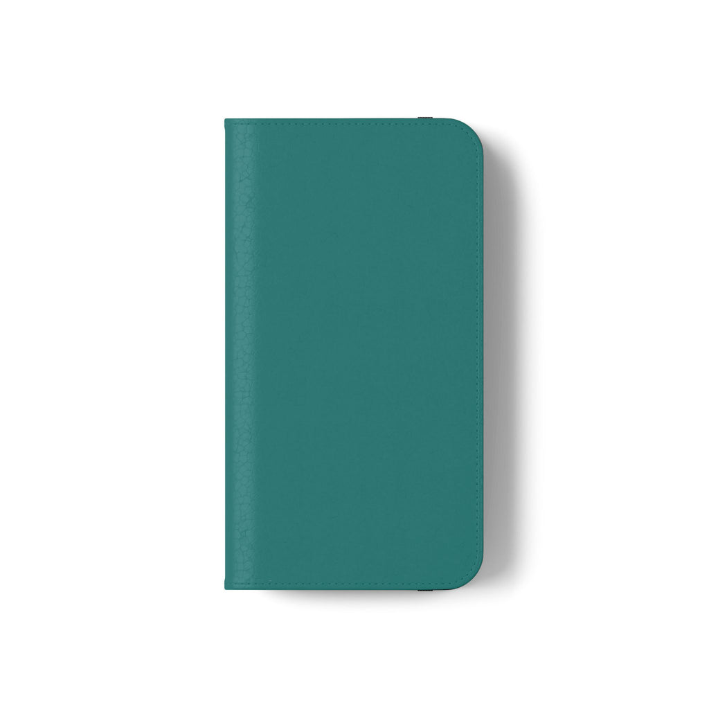 Teal Wallet Phone Flip Case — Cardholder Folio Cover