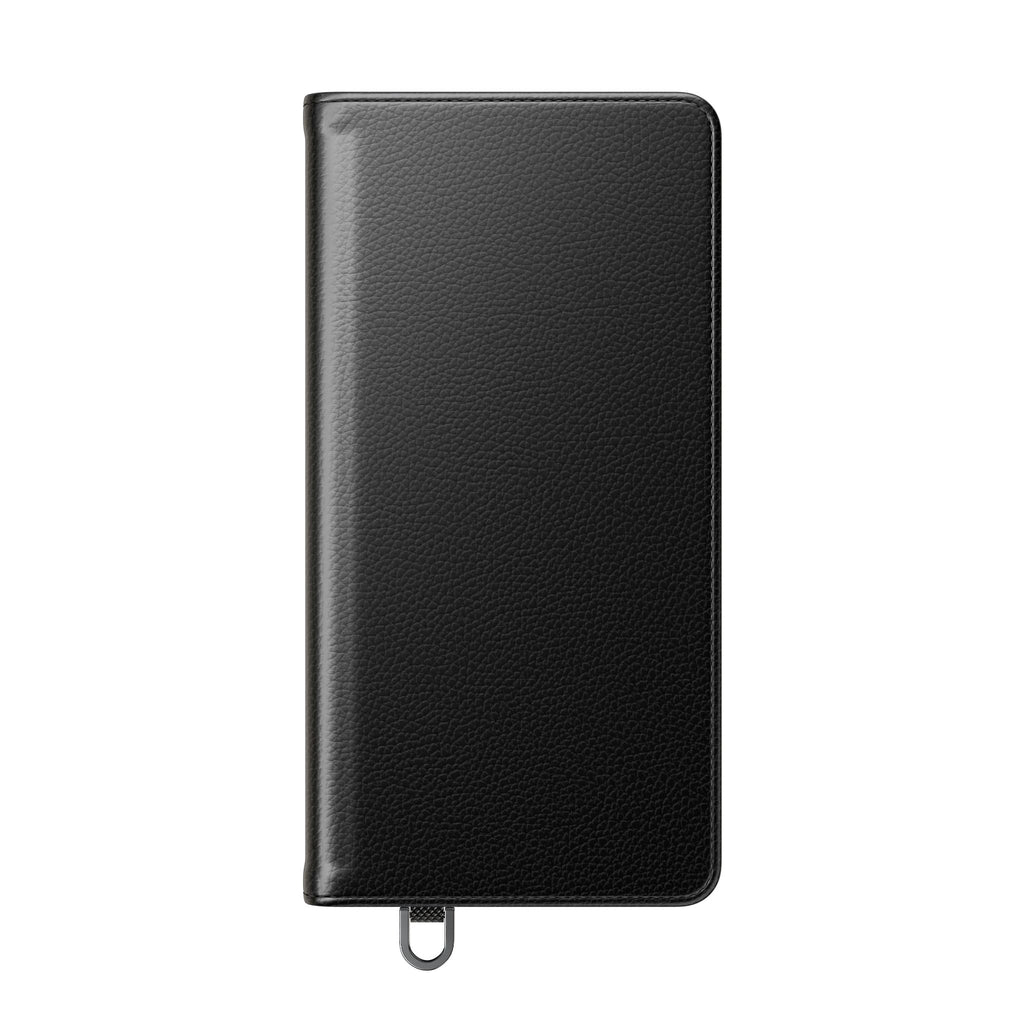 Black Wallet Phone Flip Case — Cardholder Folio Cover