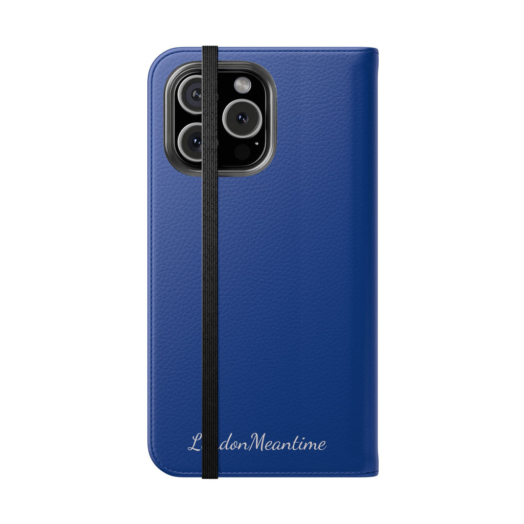 Royal blue Wallet Phone Flip Case — Cardholder Folio Cover
