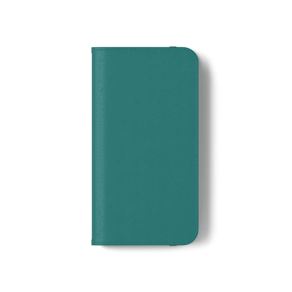 Teal Wallet Phone Flip Case — Cardholder Folio Cover
